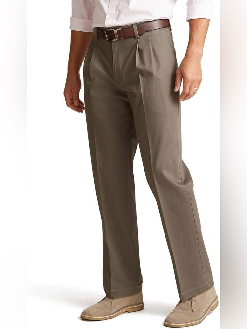 Dockers Men's Classic Fit Signature Lux Cotton Stretch Pants-Pleated